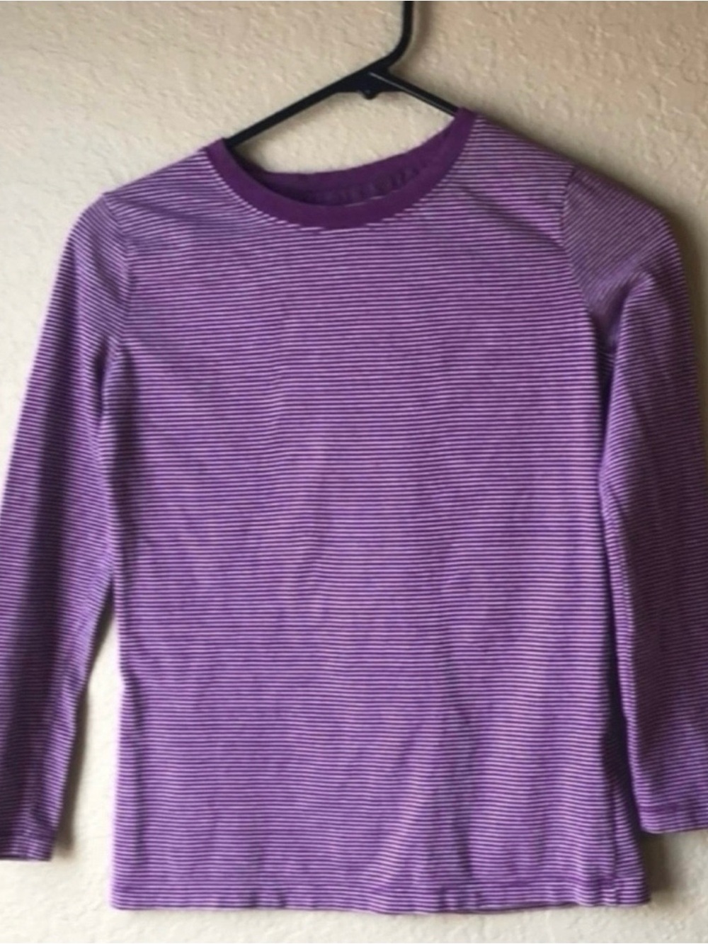 Cherokee Shirt Girls Purple Striped Long Sleeve Classic Casual Top Girls Large